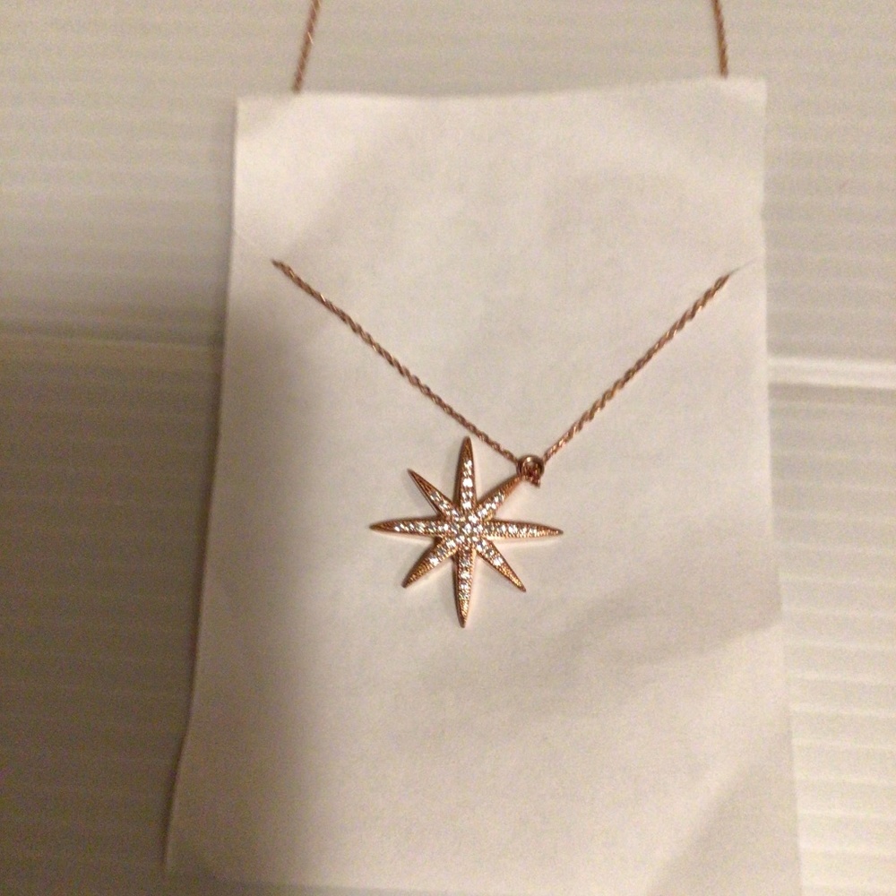 New! Boho gem star pendant necklace